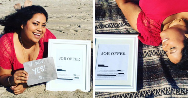 This Woman Just Celebrated Her Job Offer With A Hilarious Photo Shoot