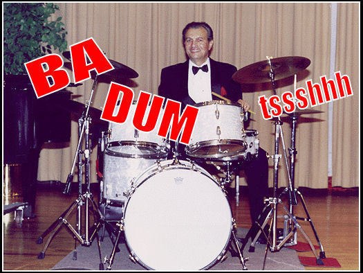 So two snare drums and a cymbal fall off a cliff...