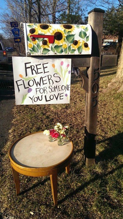 The roadside flower stand: