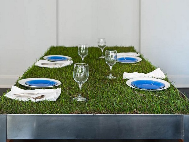 12) Grass Table: Inspiration Here.