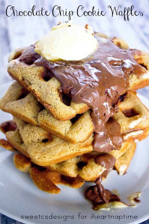 Chocolate Chip Cookie Waffles