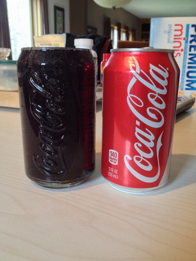 This glass that holds EXACTLY one can of Coke.