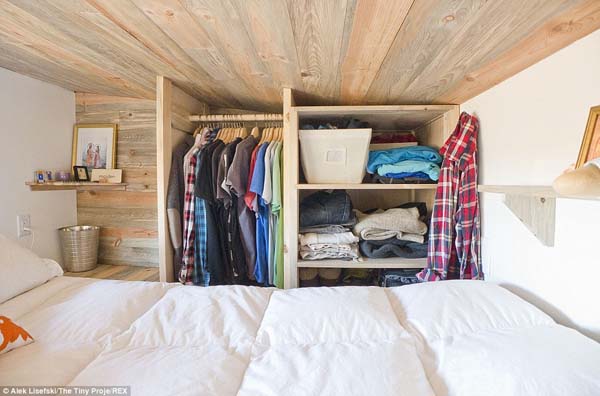 There's even room for closet space along the wall.