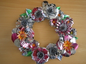 17. A can wreath.