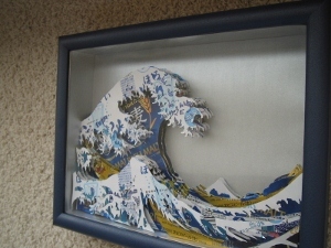 26. The Great Wave off Kanagawa recreated with cans.