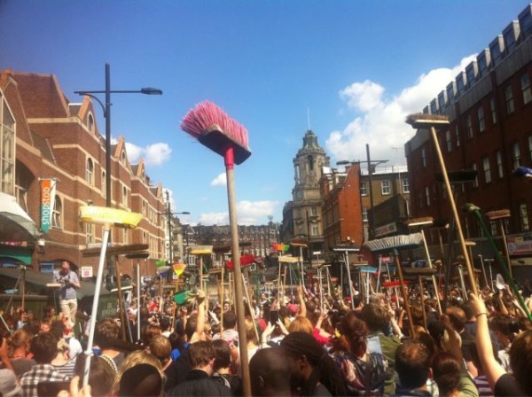 7.) Residents get together to clean up after the London riots in 2011.