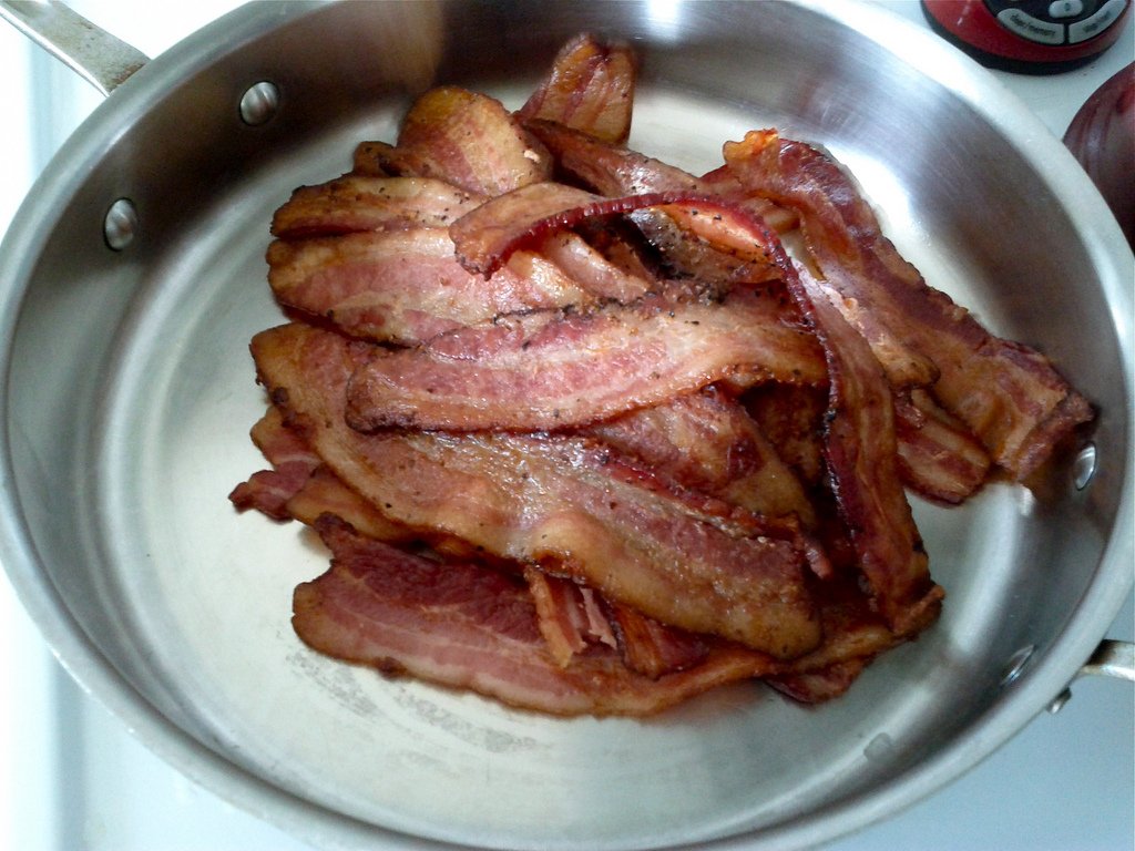 Plate Of Bacon Food Breakfast