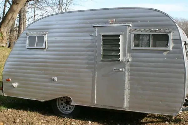 This is what the camper looked like when they bought it.