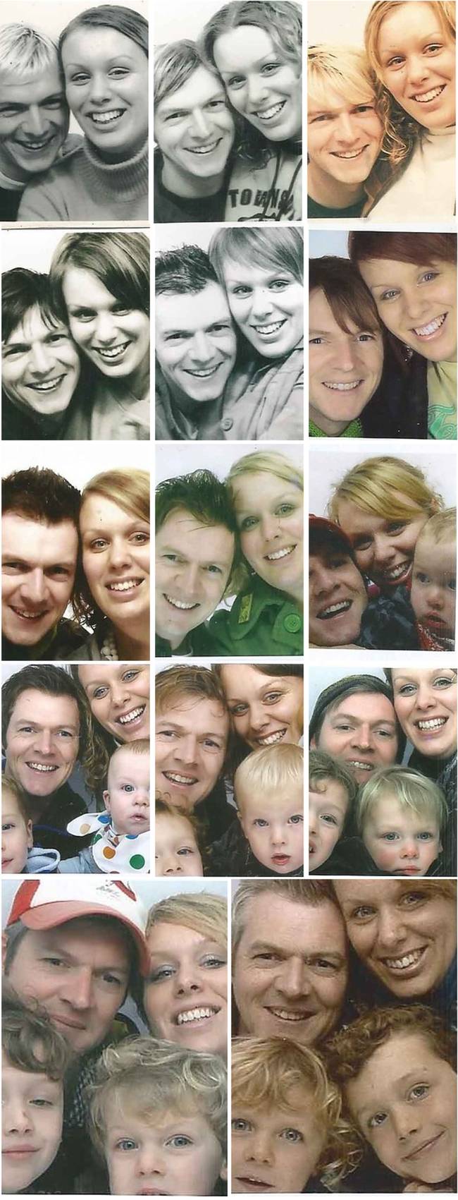 20. Giles and Michelle Paley-Phillips took a photo booth picture every year since 2000, when they started dating.