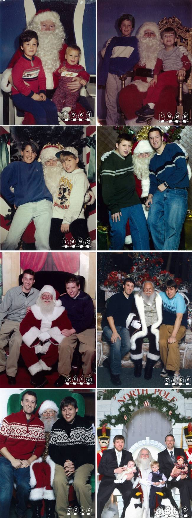 5. Taking a picture with Santa every year since 1984. Classic?