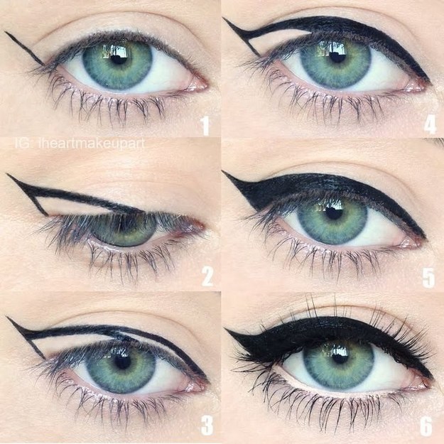 Winged eyeliner is a whole lot easier with this trick.