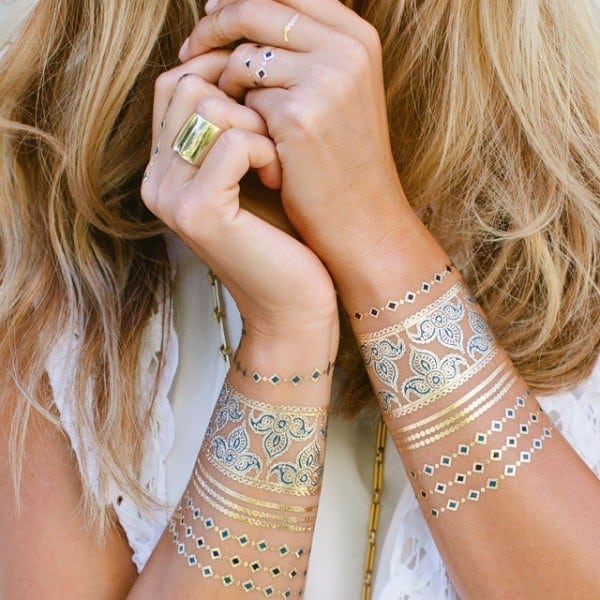 25+ Beautiful Metallic Tattoos That Look Like Jewelry - Pulptastic