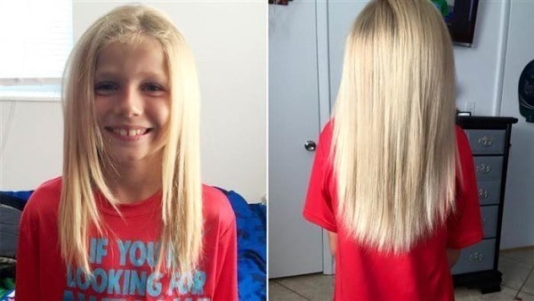 8 Year Old Boy Grows Out Hair To Donate To Kids With Cancer