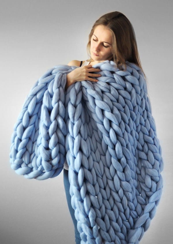 These Super Chunky HandKnitted Blankets Will Make You Want To Take A