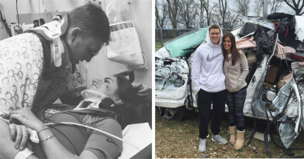 Emotional Photo Shows Young Coupleâ€™s Reunion After Surviving Horrific