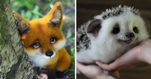These Adorable Wool Animals Are So Life-Like You'll Do A Double Take