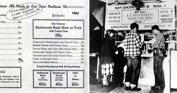 This Is What The Original McDonald's Menu Looked Like And ...