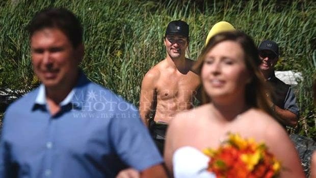 Shirtless Justin Trudeau accidentally photo bombs B.C 