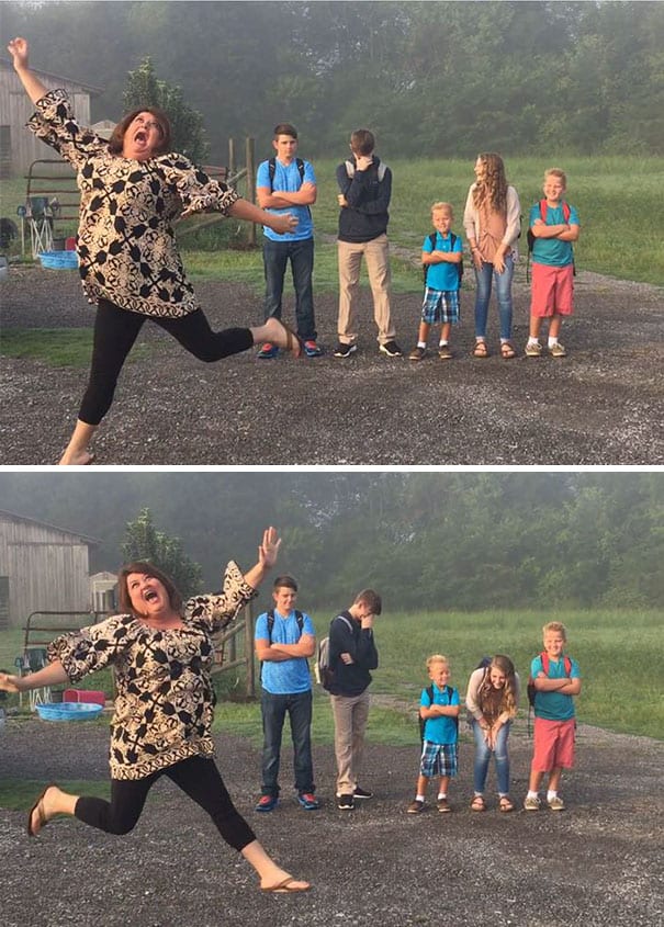 Parents Share Hilarious Photos Celebrating Their Kids Going Back To School