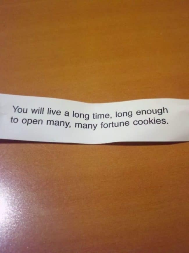 19 Hilariously Unexpected Messages From Fortune Cookies
