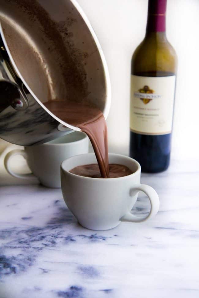 Red Wine Hot Chocolate! The perfect treat for chilly nights made with only 3 ingredients!