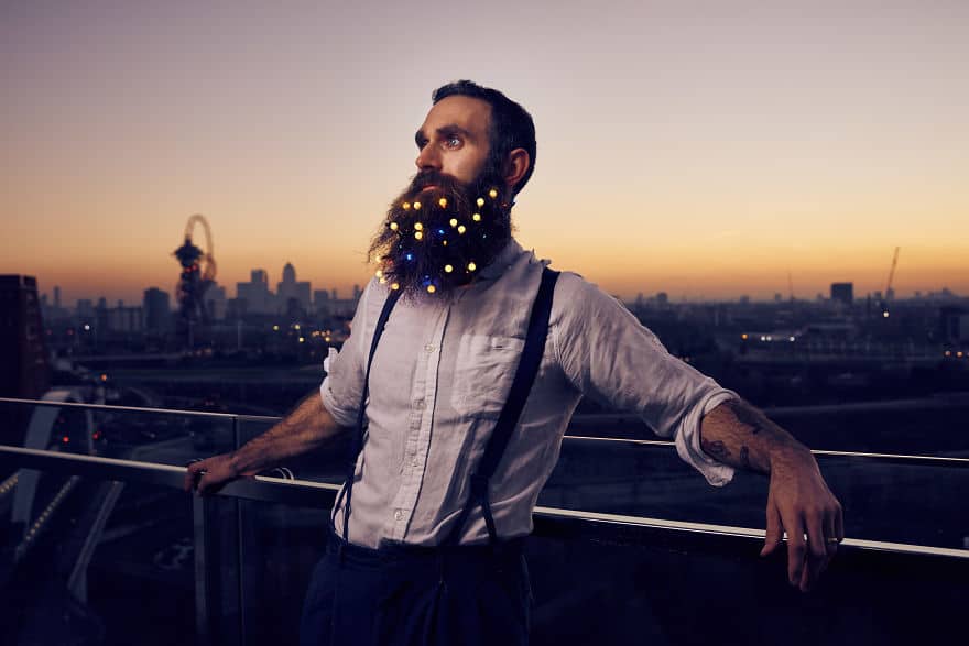 The Latest Festive Trend Is Beard LIGHTS That Turn Your Face Fuzz Into