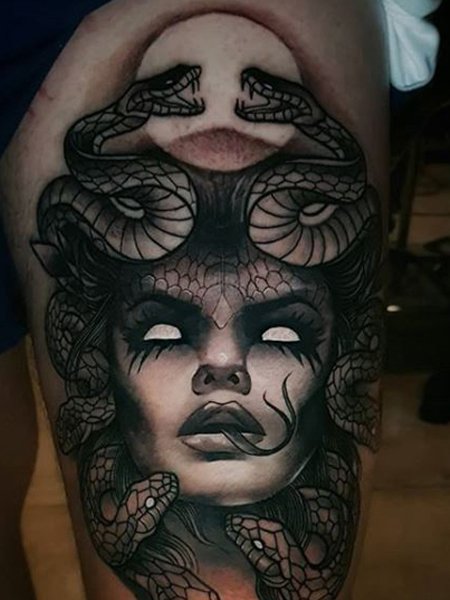 Tattoo uploaded by fancyfrenzy  medusa medusatattoo pelvis stomach  snakes absolutely love this  Tattoodo