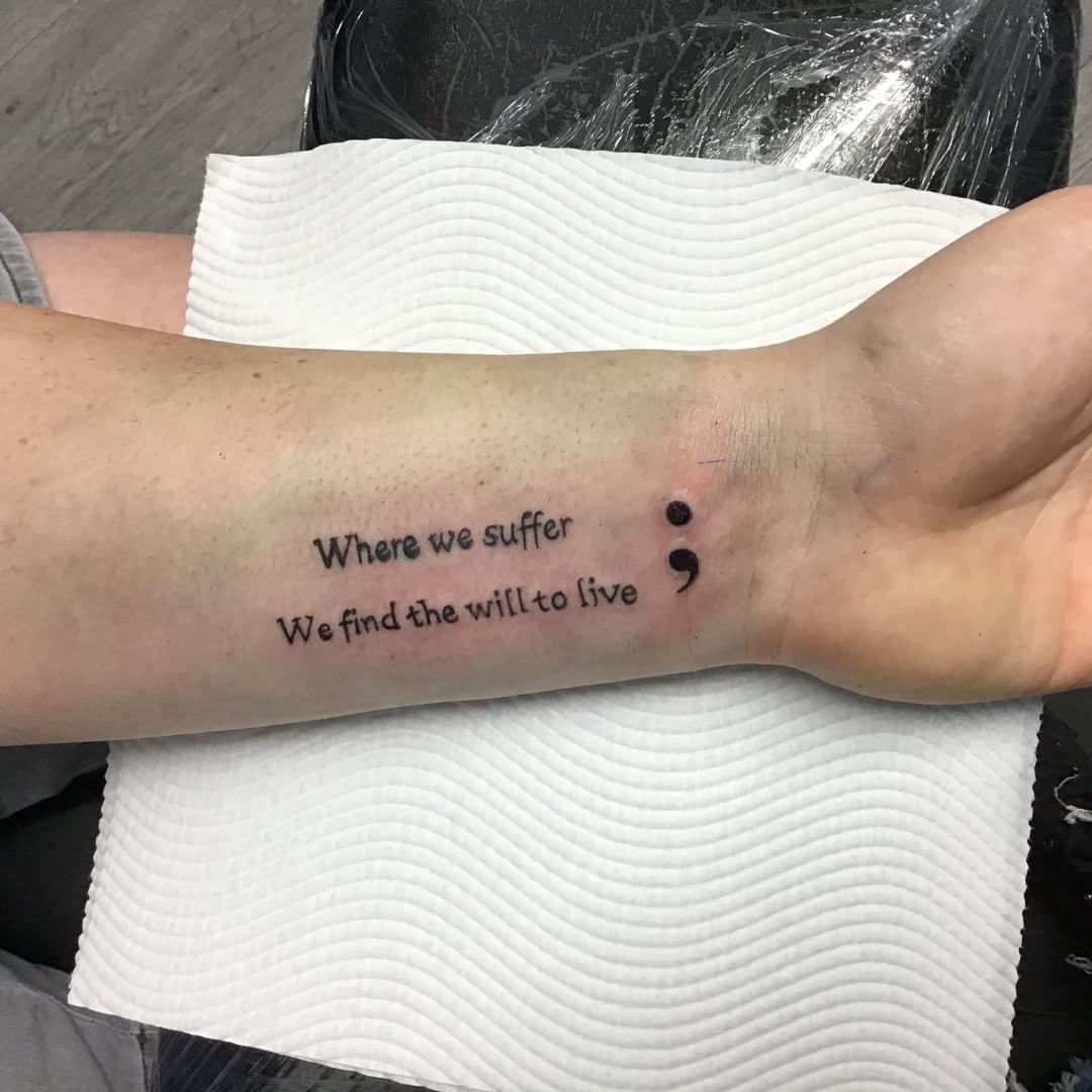 What is the meaning of the semicolon tattoo?