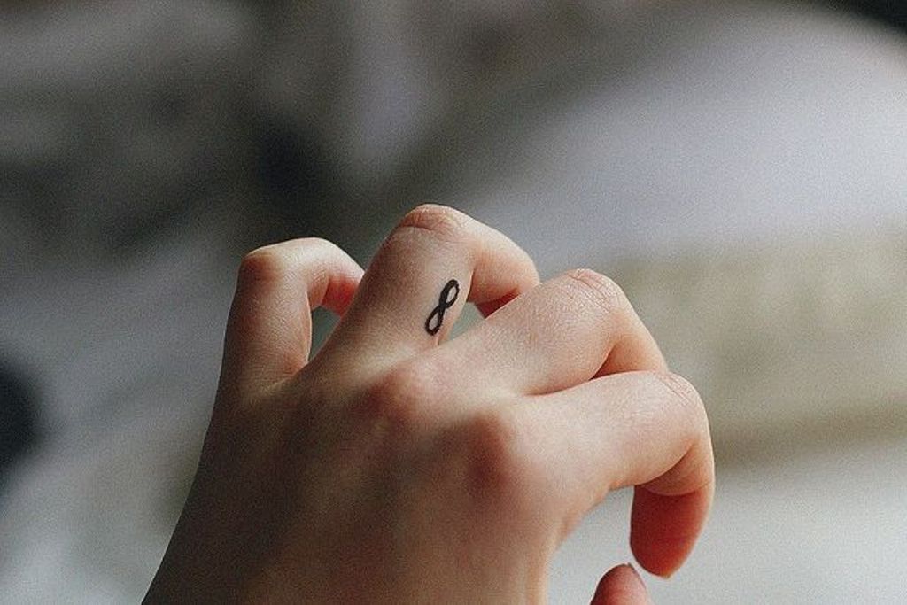 24.Infinity Symbol Tattoo on Finger 1 FT117