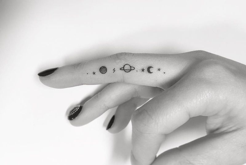 36.space .finger.tattoo