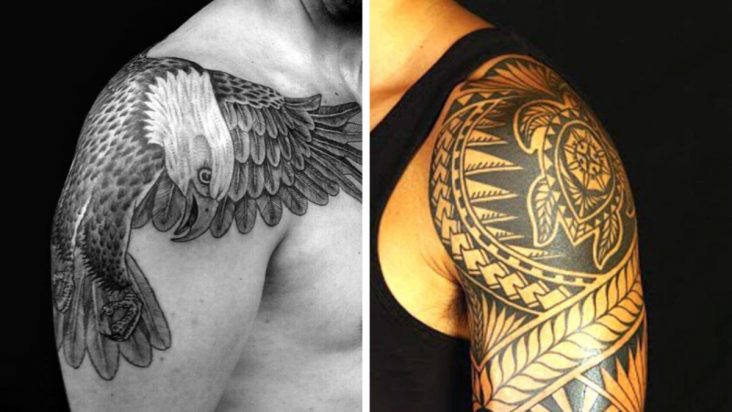 1. Mens Shoulder Cap Tattoo Designs - wide 2
