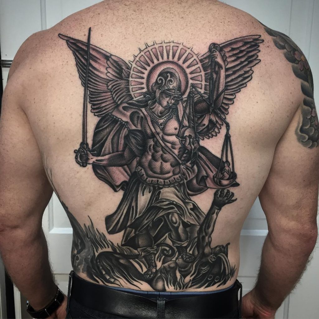 25 Angel Tattoo Designs For Men Of Faith - Pulptastic