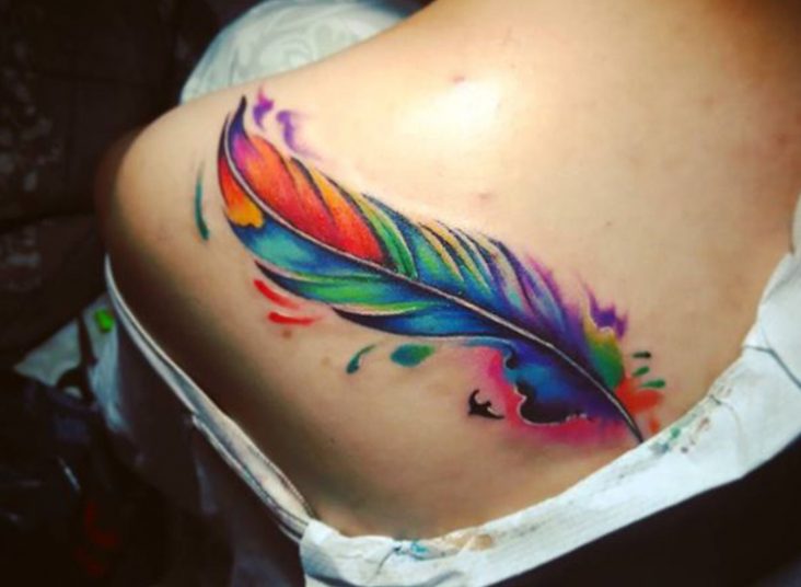 10. Feather Tattoo Artists for Women - wide 5