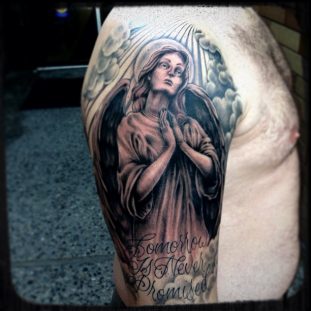 25 Angel Tattoo Designs For Men Of Faith – Pulptastic