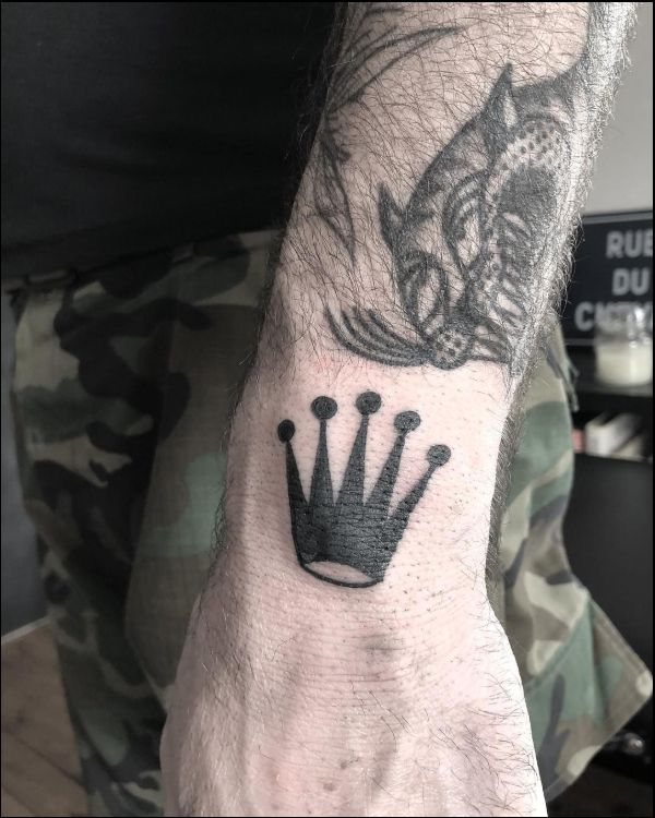 crown timepiece tattoo