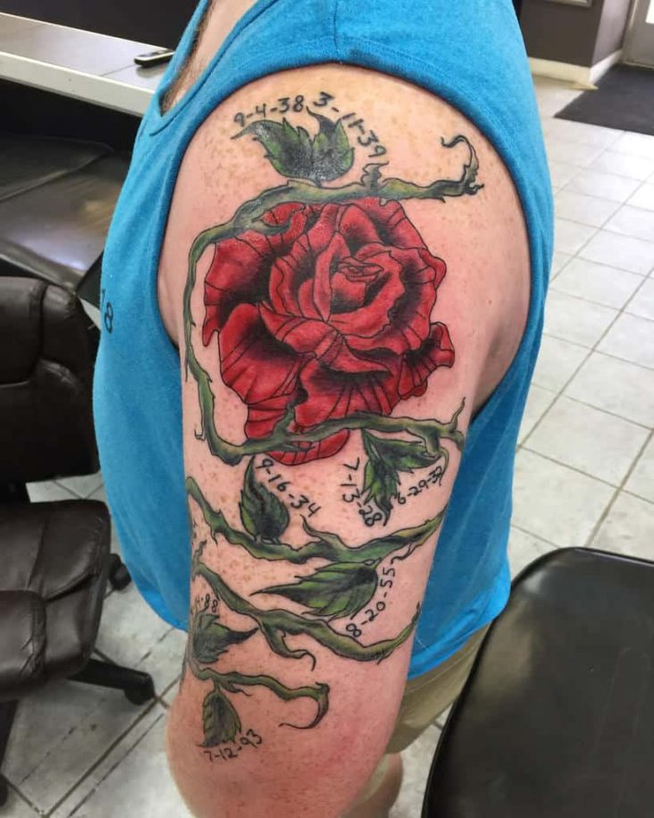 25 Stylish Rose Tattoos For Men - Pulptastic
