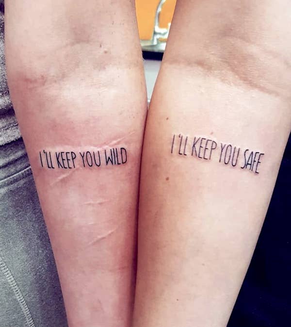 matching sister quotes tattoos