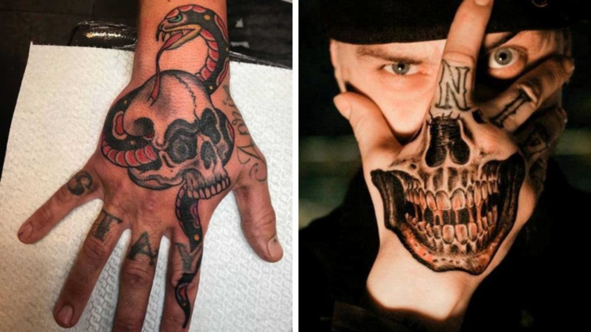 25 Frighteningly Cool Skeleton Hand Tattoo Designs - Pulptastic