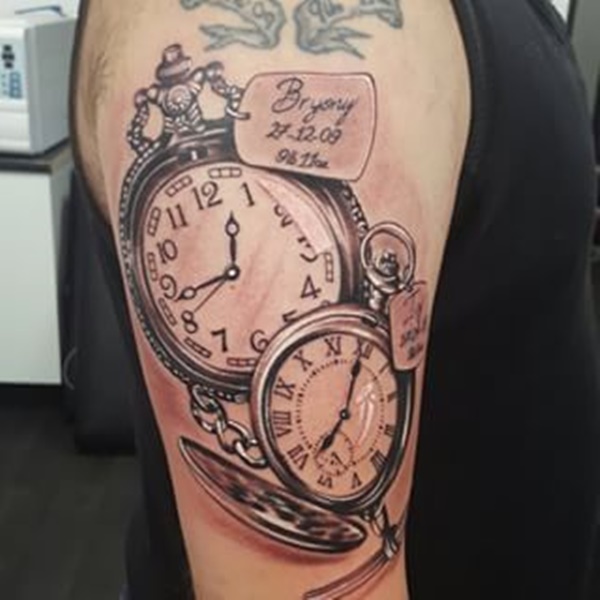 30 Innovative And Realistic Clock Tattoo Ideas And Designs For Men  Psycho  Tats