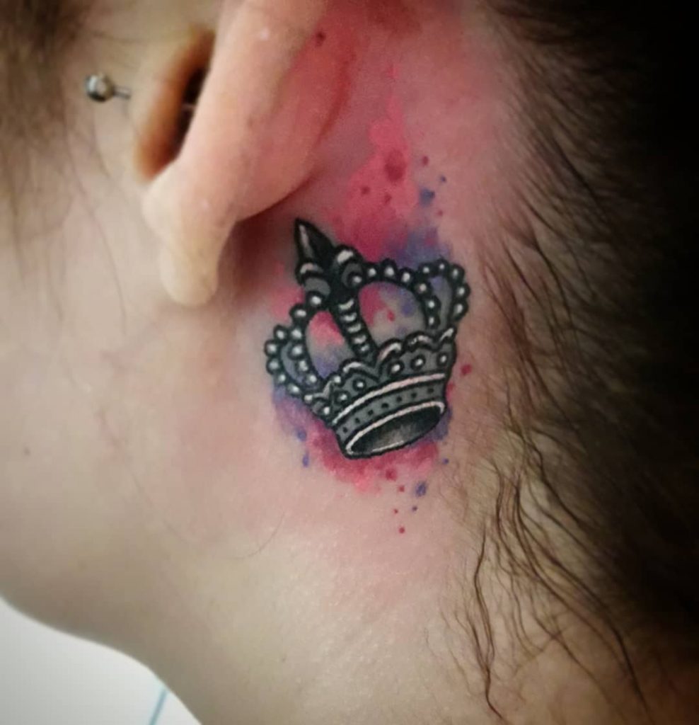 30 Cute Behind The Ear Tattoos For Women