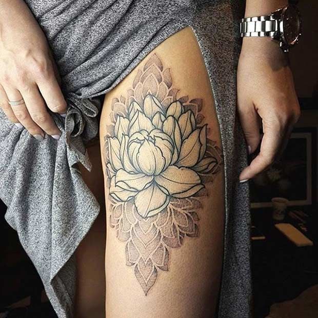 Krpertattoo Mandalatattoo flowertattoos  Flower Tattoo Designs   Designs F  Diseños de tatuaje de flores Diseños de tatuaje en la  cadera Tatuajes de flores