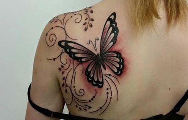 Butterfly Shoulder Tattoo for Women - wide 4