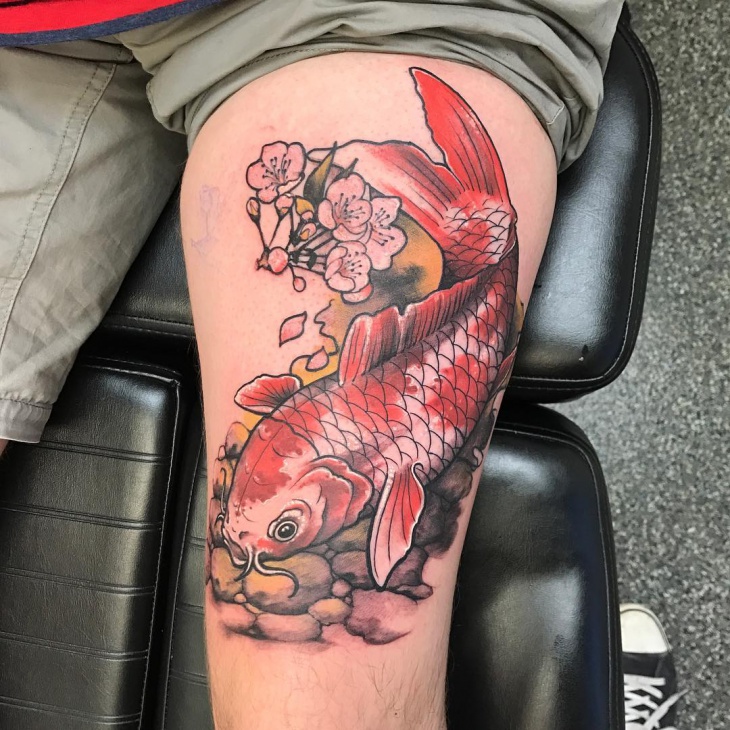 25 Awesome Koi Fish Tattoo Designs For Men