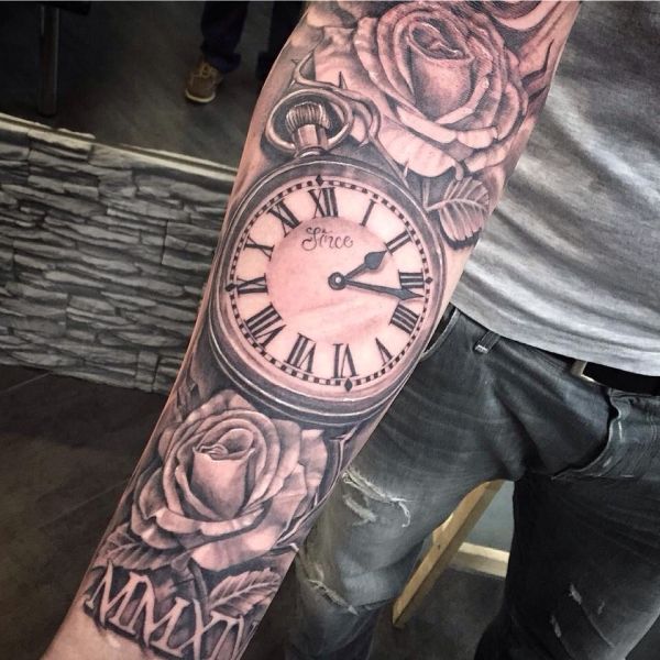 25 Timeless Clock Tattoo Designs For Men