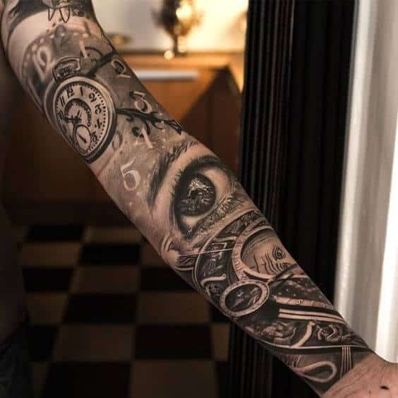 25 Timeless Clock Tattoo Designs For Men Pulptastic