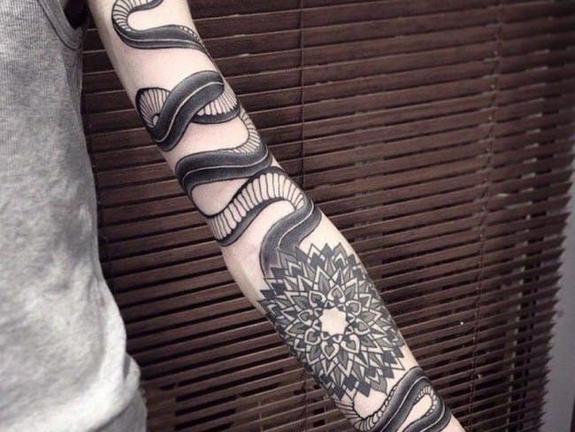 Snake and Rose Tattoo Sleeve - wide 4