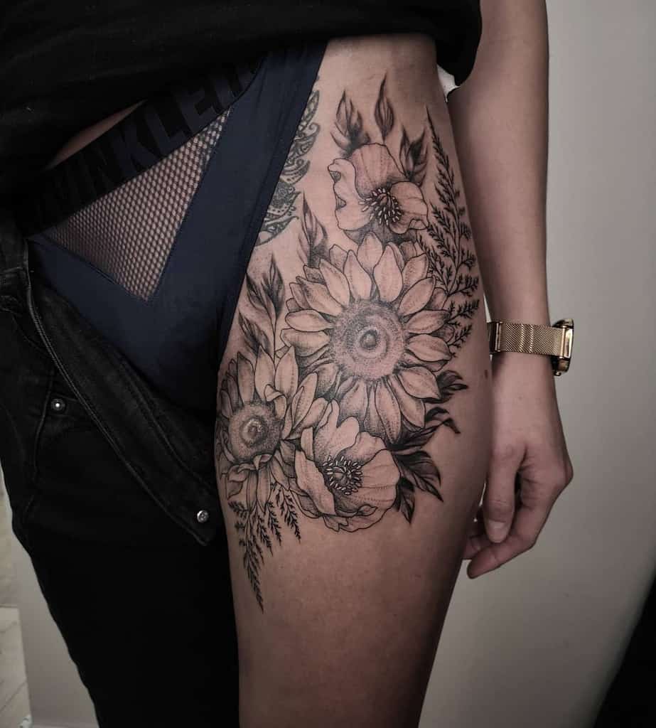 30 Best Sunflower Tattoos For Women 22