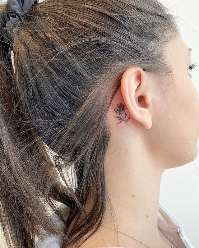 18 Tiny Inner Ear Tattoos That Are Prettier Than Any Piercing  Glamour