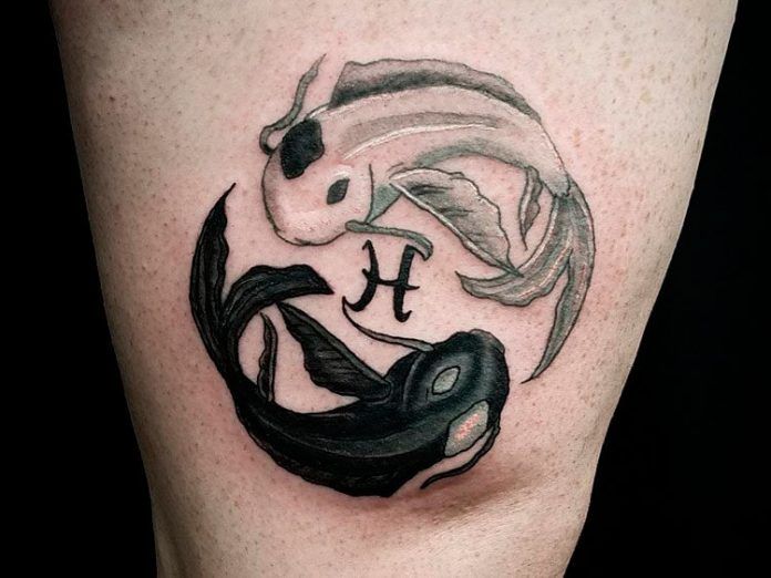 Cute and Simple Pisces Fish Tattoo - wide 9