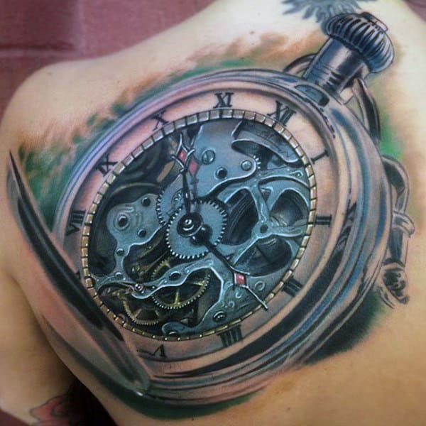 25 Timeless Clock Tattoo Designs For Men  Pulptastic